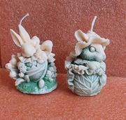 Zestaw świeczek ozdobnych zajączki 