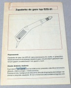 INSTRUKCJA ZAPALARKI EZG-01 UNITRA LIPSK