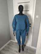 Dres damski komplet dresowy Made In Italy rozmiar uniwersalny odcień morski