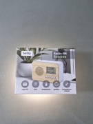 Radio Bambusowe Setty Stacja Pogodowa Budzik 