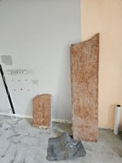 Parapet z czerwonego marmuru, marmurowy