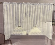 Elegancka NOWA FIRANKA WOAL BIAŁY GŁADKI 400/150 gipiurą