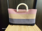 Pastelowa torebka do ręki handbag handmade totebag