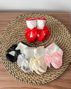 5 par skarpetek z kokardką multikolor 0-6m