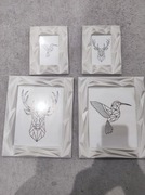 Zestaw czterech ramek na zdjęcia