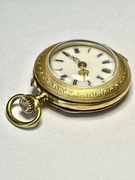 Złoty zegarek kieszonkowy damski 