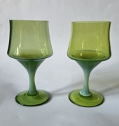 Horbowy kieliszki koniakowki dwa w zestawie zielony kolor rzadki. Okazja 