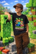 Bluzka MINEKRAFT bawełna Wiosna Lato 122/128