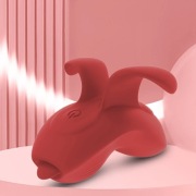 Masturbator wibrator nakładka na palec z języczkiem 