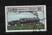 Znaczki kas. Cuba _ Pociągi-Lokomotywy