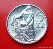 5 zł - 1974 rok Rybak - Błąd Menniczy - PRL
