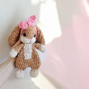 Króliczek na szydełku, przytulanka handmade