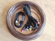 Zestaw kabli głośnikowy hdmi rca...