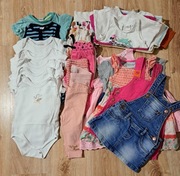 Paczka 25 ubranek na lato dla dziewczynki rozm 74