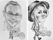 Portrety karykatury ze zdjęć dzieci, dorośli