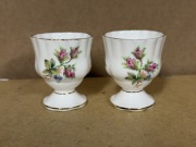 Royal Albert Moss Rose kieliszki do jajek 2 szt porcelanowe 