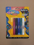 COLORINO Farby do tkanin 6kol x 10,5ml