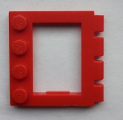 LEGO 2349 Płytka 4x4 Dach Zawias czerwony 6561