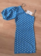 Sukienka niebieska w kropeczki Zara