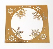 Scrapki Papierowe - Boże Narodzenie Ramka Śnieżynki Gwiazdki.