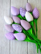 Walentynki. Dzień kobiet. Tulipany bawełniane. Tulipany szyte ręcznie. 