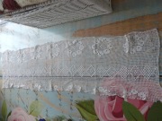 Ręcznie robiony na szydełku bieżnik obrus zazdrostka 194x 44 cm handmade 