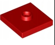 LEGO PLATE 2X2 W 1 KNOB RED 6126048/23893