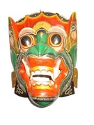 4. Drewniana maska Barong z Bali.