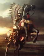 Husarz, Husaria, obraz canvas na ścianę 45x60cm 