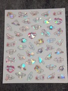 Holograficzne naklejki na paznokcie samoprzylepne sanrio cinnamoroll 