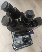Mikroskop optyczny stereoskopowy, trinokularowy + platforma robocza