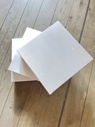 3 pudełka tekturowe 33,5 x 33,5 x 6,5 cm - kolor biały