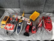 Zabawki playmobil, łódki, samolot, traktor, kamper itp