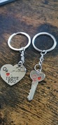 Podwójny brelok Dla pary klucz do serca i love you