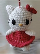 Hello Kitty, breloczek, brelok, rękodzieło