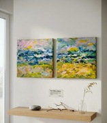 Obrazy Morskie Dyptyk Plaża Komplet 2szt