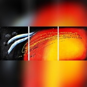 53 ABSTRAKCJA 3 częściowy obraz ręcznie malowany 