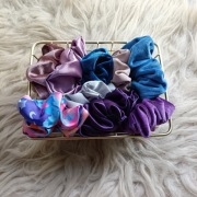 Gumka w stylu scrunchie, ręcznie robiona, różne materiały 