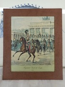 Grafika „Regiment Garde du Corps 1814” w ramie