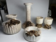 Zestaw Na Stół Świeczniki Wazoniki Popielniczka