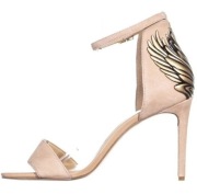 beżowe sandały Katy Perry The Alexann suede zamsz wings skrzydła