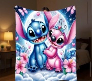Nowy mięciutki duży koc bajkowy Stitch i Lilo 150x200