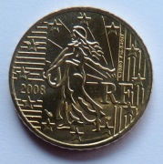 FRANCJA 2008 50 CENTÓW UNC !!!!!!!!!!