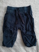 Granatowe spodnie sztruksowe ocieplane podszewką Lupilu 62 jak nowe