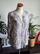 Bluzka elegancka biało czarna wzory colloseum M wiskoza wzorzysta koszula