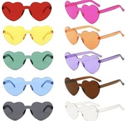 Nowe! Okulary kolorowe serca fotobudka serce 10 sztuk