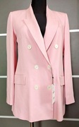 ZARA Join Life damska marynarka dwurzędowa róż NOWA r. S