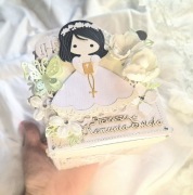 Pudełko na Komunijne Pamiętka Pierwsza Komunia Świętą  Pudełko exploding 