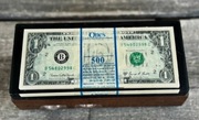 WINDSOR AM RADIO W $500 ONE DOLLAR BILLS 1974 Acrylic Mod Lucite Strap $1  
