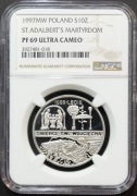 10 ZŁ 1997, 1000-LECIE ŚMIERCI ŚW. WOJCIECHA NGC PF69 UC #41